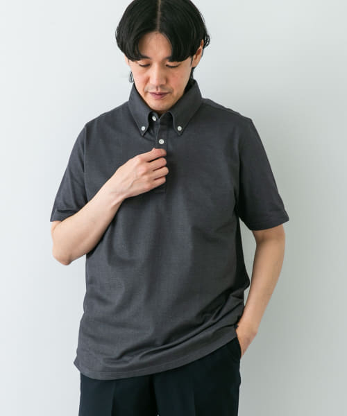 LIFE STYLE TAILOR　ボタンダウン半袖プルオーバー