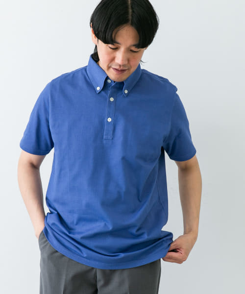 LIFE STYLE TAILOR　ボタンダウン半袖プルオーバー