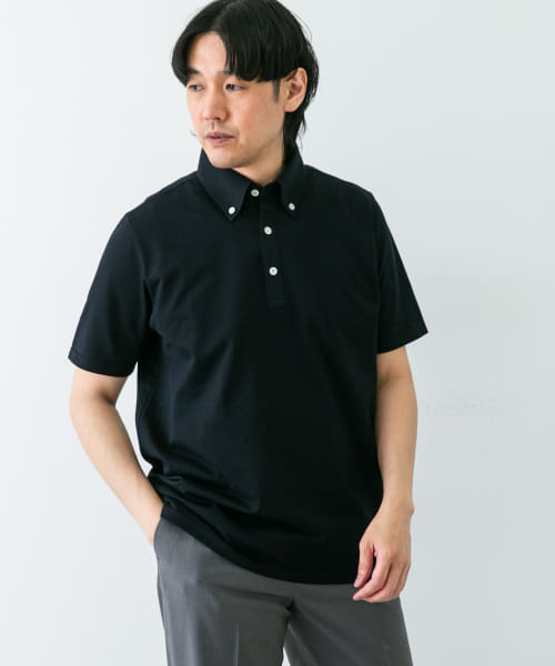 LIFE STYLE TAILOR　ボタンダウン半袖プルオーバー