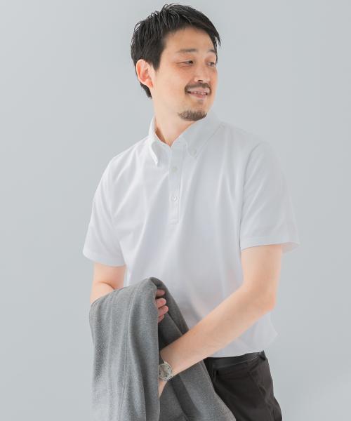 LIFE STYLE TAILOR　ボタンダウン半袖プルオーバー