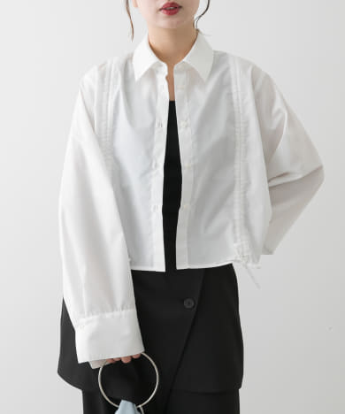 クロップドシャーリングシャツ