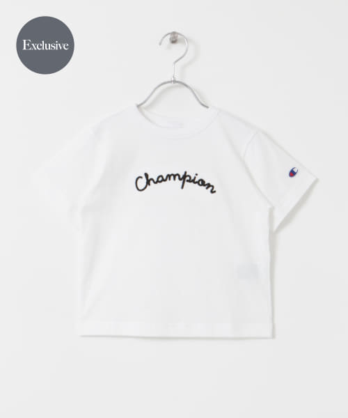 『WEB/一部店舗限定』『別注』Champion×DOOORS　チェーンステッチロゴT(KIDS)