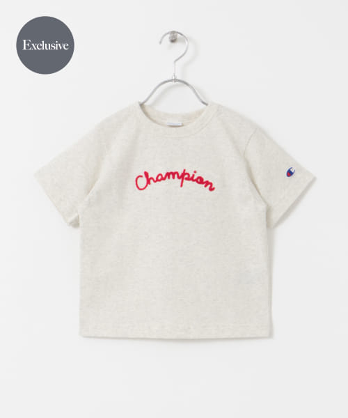 『WEB/一部店舗限定』『別注』Champion×DOOORS　チェーンステッチロゴT(KIDS)