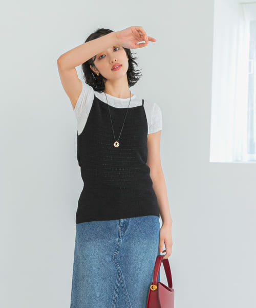 [ROSSO][le　CROCHET BACKPOINT TOP]