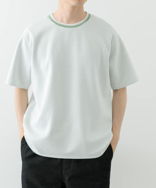 ヘリンボンリブダブルフェイスtops