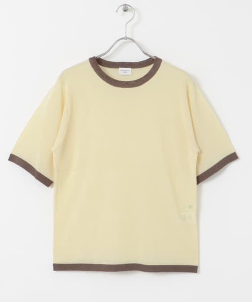 リンガー半袖ニットTシャツ