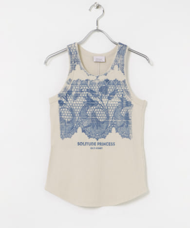 old honey　45℃ rib tanktop lace