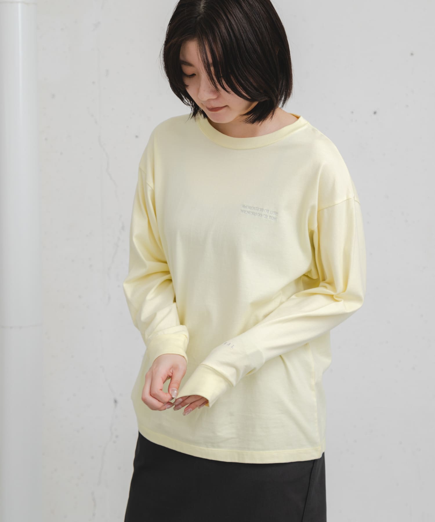 ファッション人気ブランドランキング 刺繍デザインロングスリーブカットソー[FEA4-21S053]｜URBAN トップス