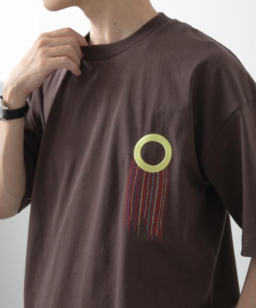 フリンジ刺繍T-shirts Circle