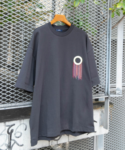 フリンジ刺繍T-shirts Circle