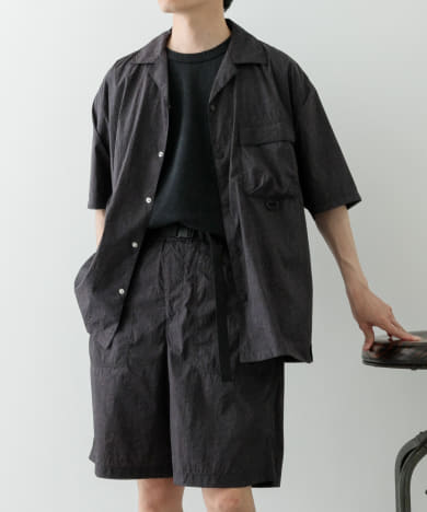 Nylon Paisley Short-Sleeve Shirts