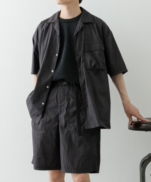 Nylon Paisley Short-Sleeve Shirts