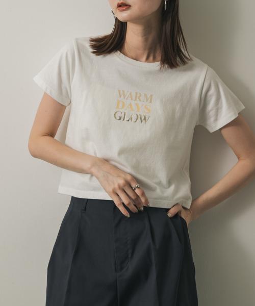 クロップドグラフィックTシャツ(半袖)