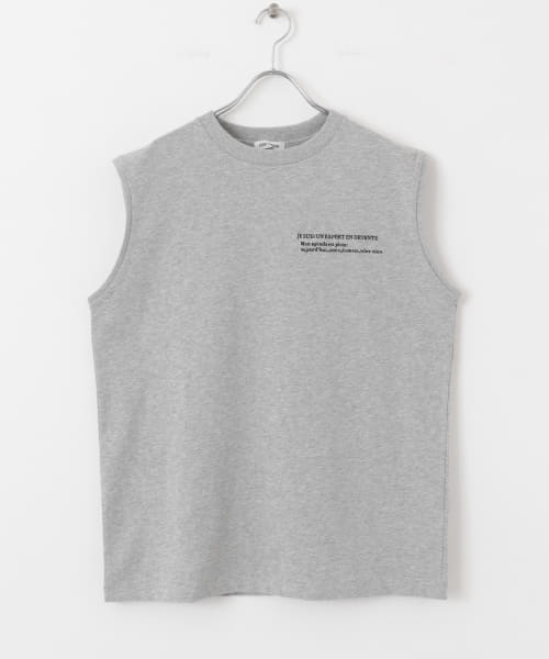 FORK&SPOON　エンブロイダリーノースリーブTシャツ