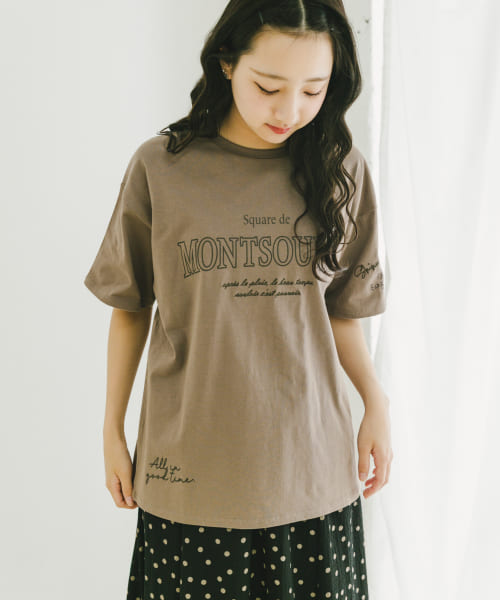 ロゴ刺繍半袖Tシャツ
