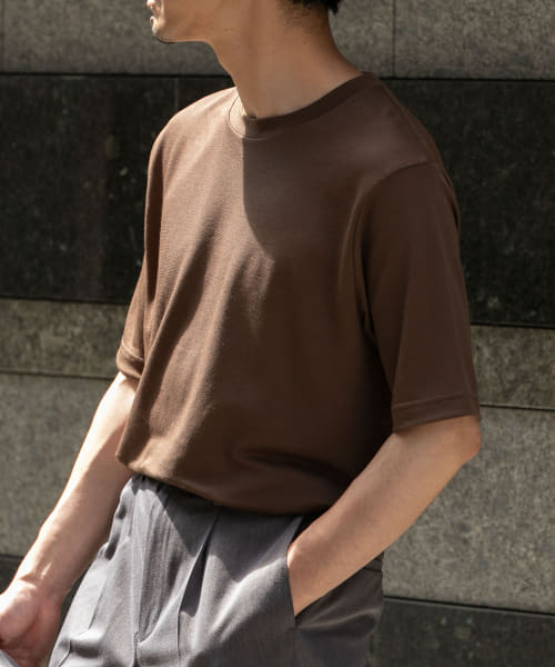 『WEB限定』『XLサイズあり』リネン混カノコクルーTシャツ