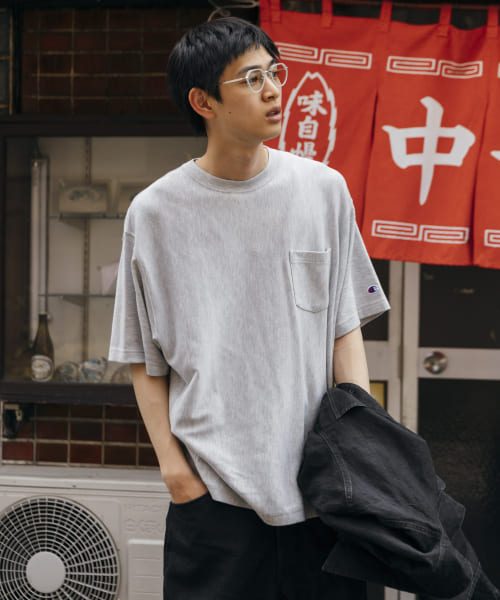 LOWERCASE×Champion　速乾ReverseWEave TEE