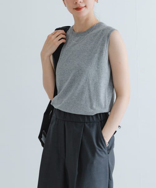 UVカット加工ノースリーブニット
