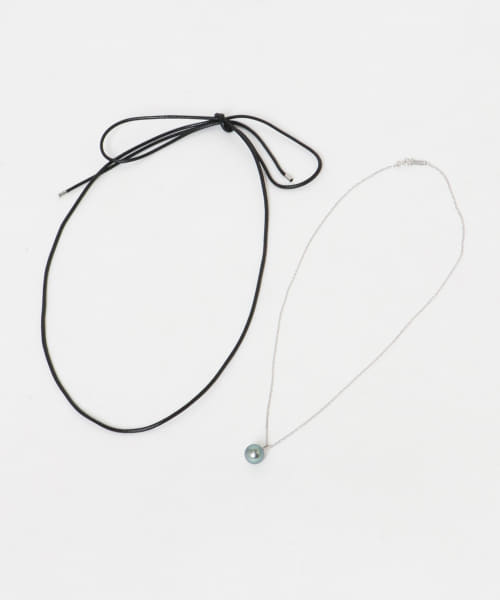 Favorible　Black Pearl Combi Necklace