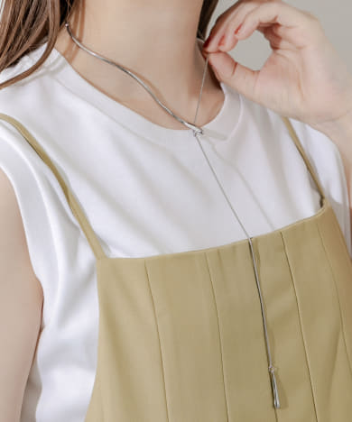 メタルカーブバーYネックレス