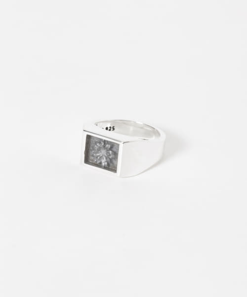 XOLO　Signet Ring S.Gray Flower