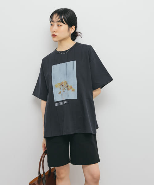 ピンタックフォトプリントTEE
