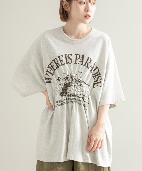 シャーリングプリントTEE