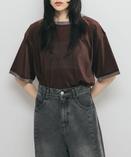 メッシュベロアリンガーTEE