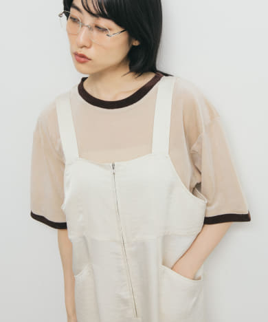 メッシュベロアリンガーTEE