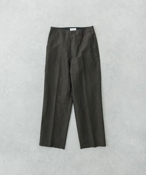 new basic　WOOL LINEN TROUSER