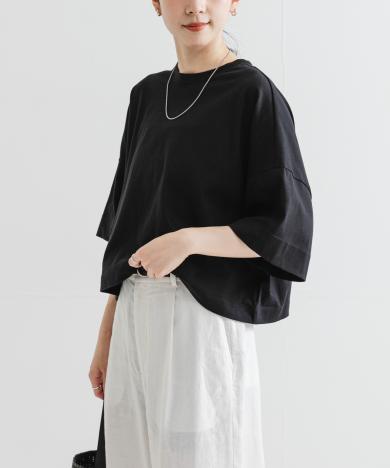 ハーフスリーブワイドカットソー