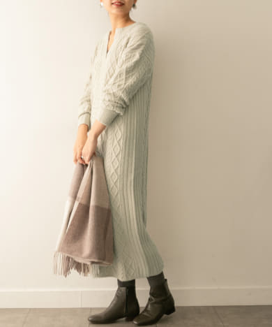 ケーブルキーネックニットワンピース Ur97 26o003 Urban Research公式ファッション通販