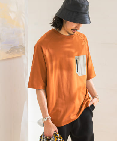 モテ系ファッションメンズ|【抗菌防臭】URTECH抗菌ファスナーポケットTシャツ