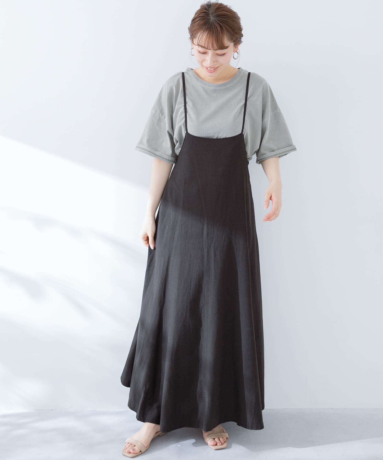 リネン混サス付きフレアワンピース La15 26t704 Urban Research公式ファッション通販
