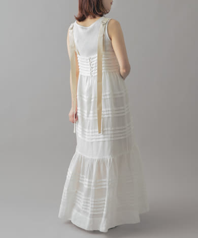 LEE MATHEW　Soma Tier Apron Dress