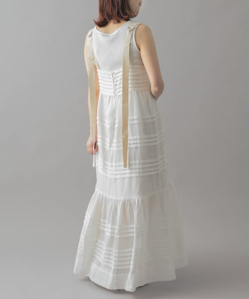 LEE MATHEW　Soma Tier Apron Dress