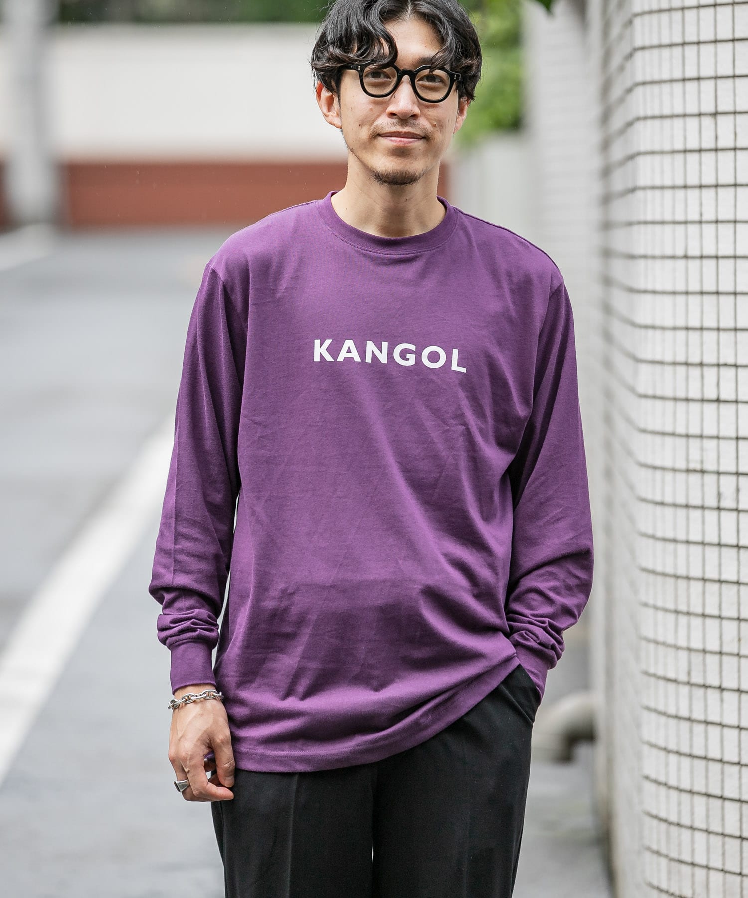 品質一番の カンゴール 長袖ロゴTシャツ 通販