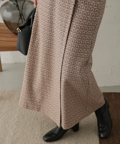 ANAYI｜ジオメトリックジャガードAライン スカート | Rakuten