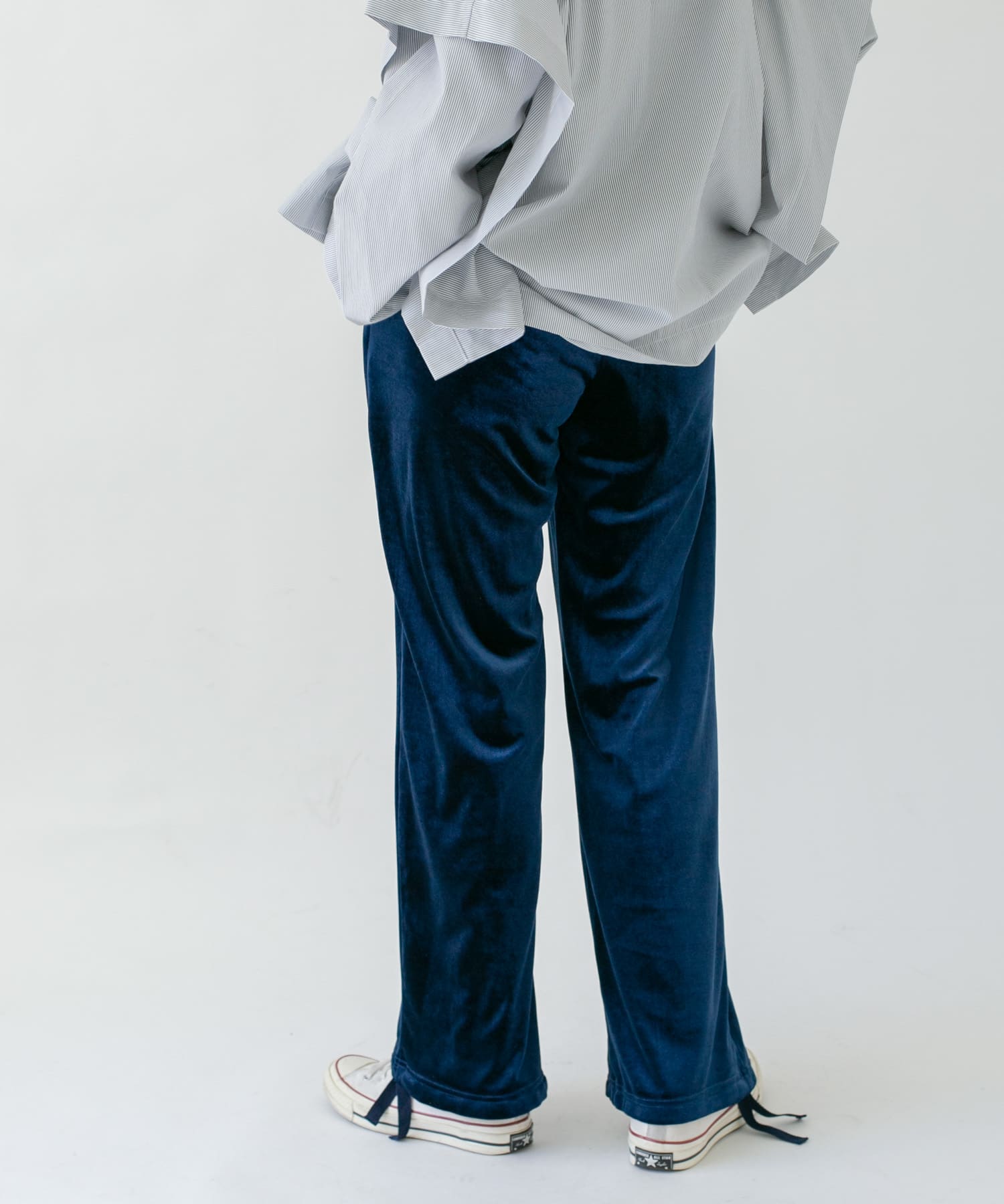 ベロアストレートパンツ-