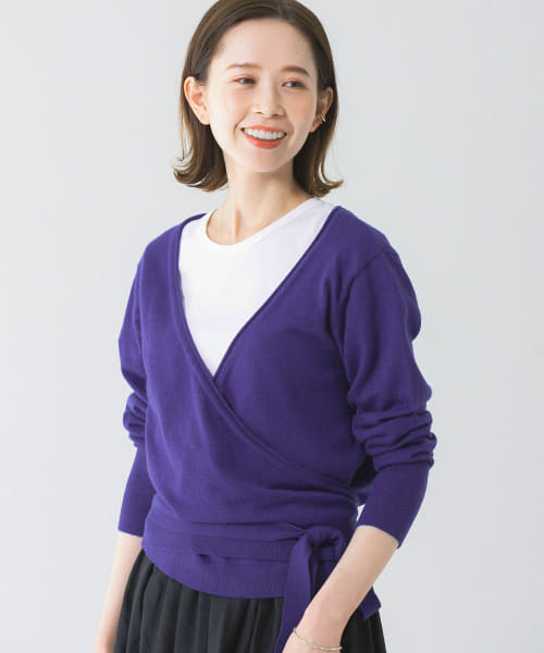 w cashmere　wrap cardigan