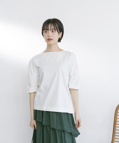 ボートネックオーバーTシャツ