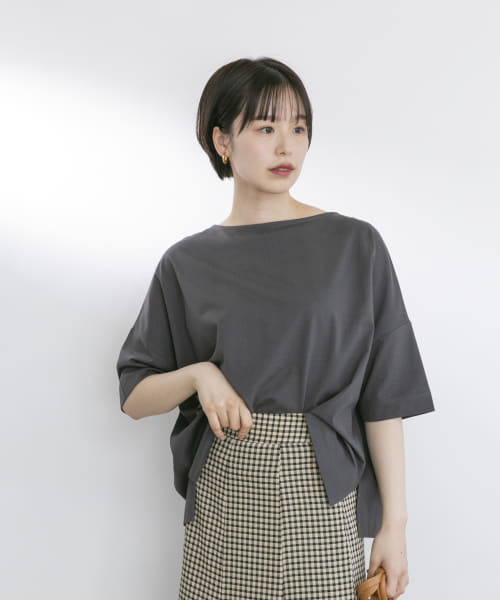 ボートネックオーバーTシャツ