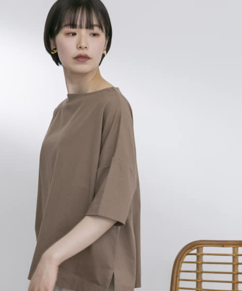 ボートネックオーバーTシャツ