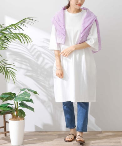 USAコットンTシャツワンピース[LA25-26T704]｜URBAN