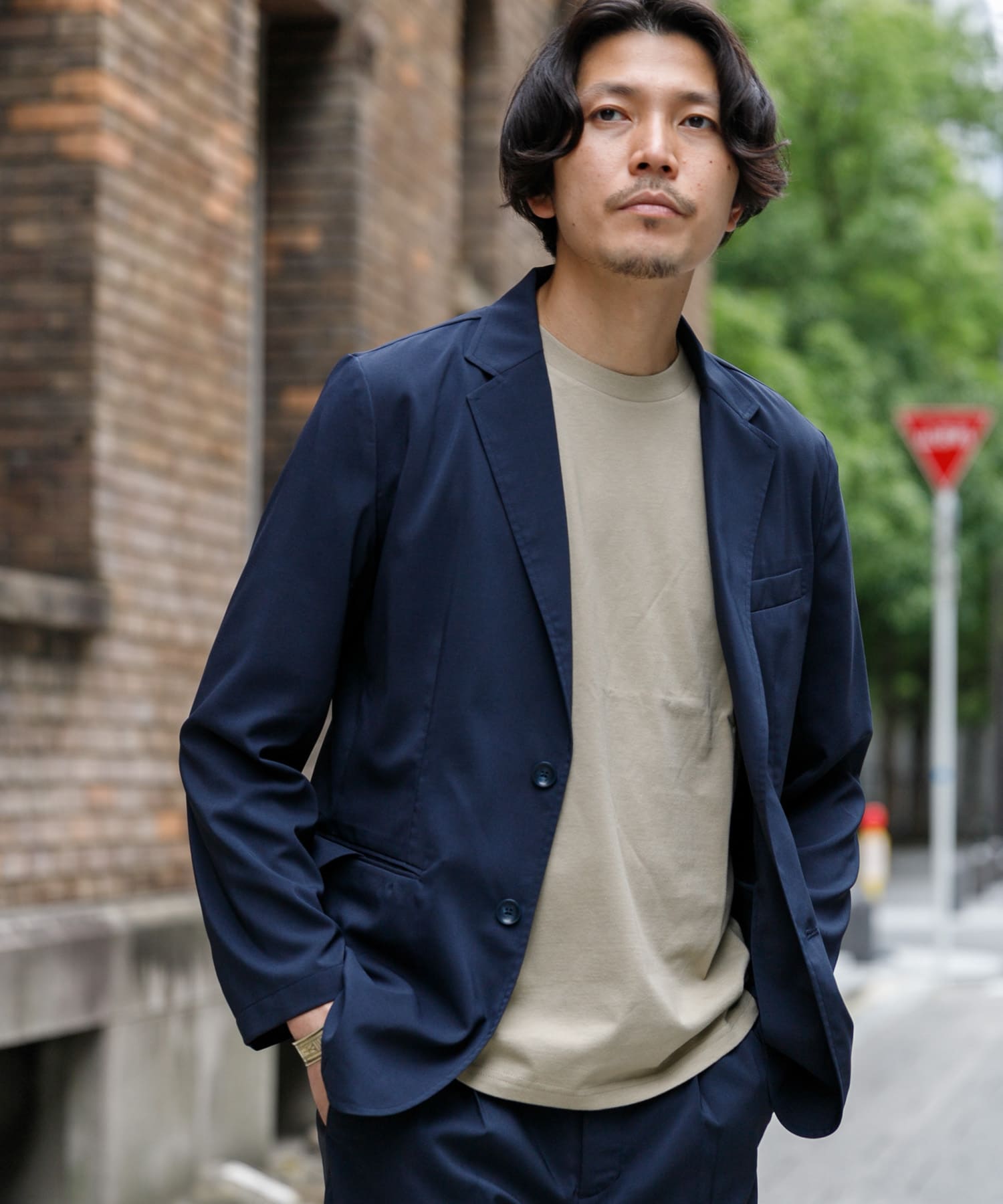 ウォッシャブルストレッチクールセットアップ[RA25-18M100]｜URBAN