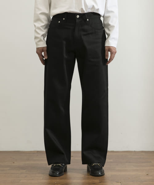 スーピマ DENIM PANTSワイド #BOB by SHIOTA