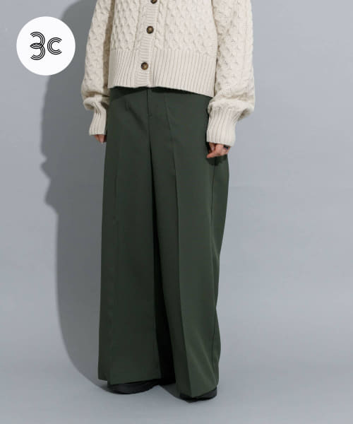 『別注』MIDIUMISOLID×TGM　Recycled polyester wide pants
