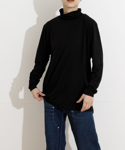 『別注』MIDIUMISOLID×TGM　Organic Cotton turtle neck-L