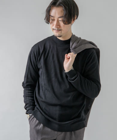 『一部WEB限定カラー』『UR TECH』 ハイゲージモックネックニット