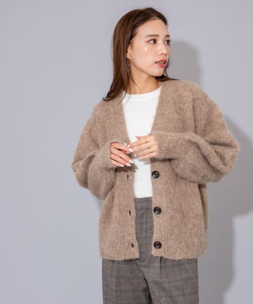 MANON　MOHAIR VNECK CARDIGAN